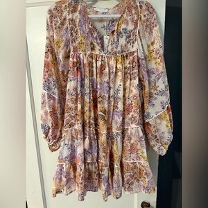 Olivaceous Multicolor Floral dress